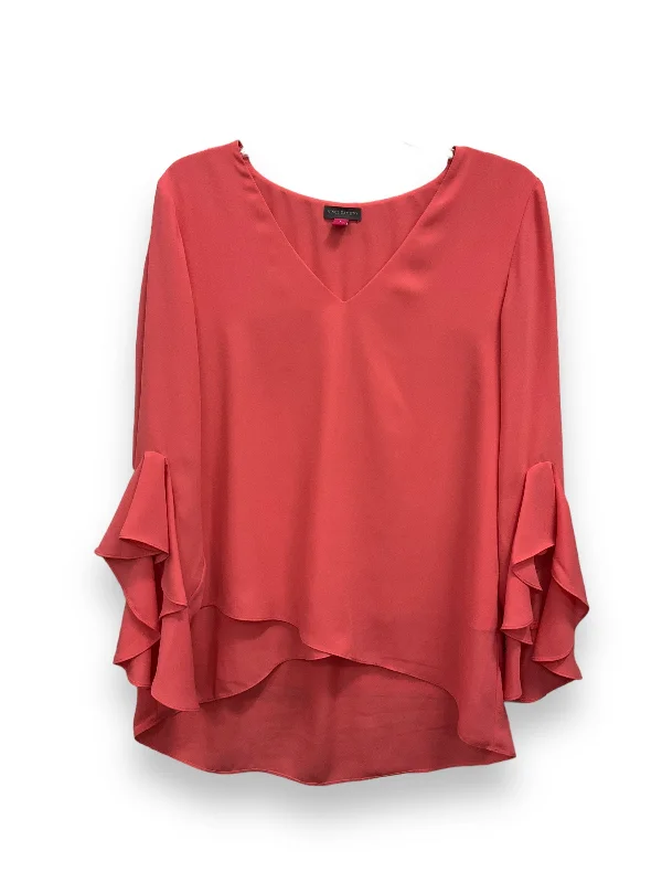 Low Prices Blouse 3/4 Sleeve By Vince Camuto In Pink, Size: L