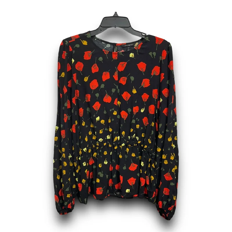 Best Deals Blouse Long Sleeve By Banana Republic In Floral Print, Size: L