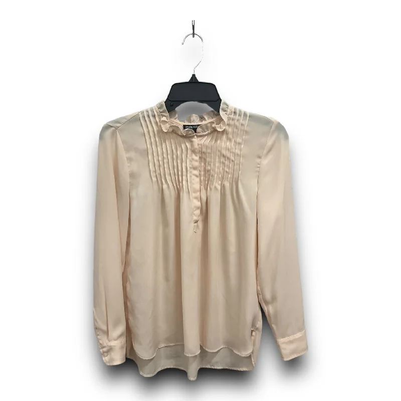Closeout Blouse Long Sleeve By J. Crew In Peach, Size: Xs