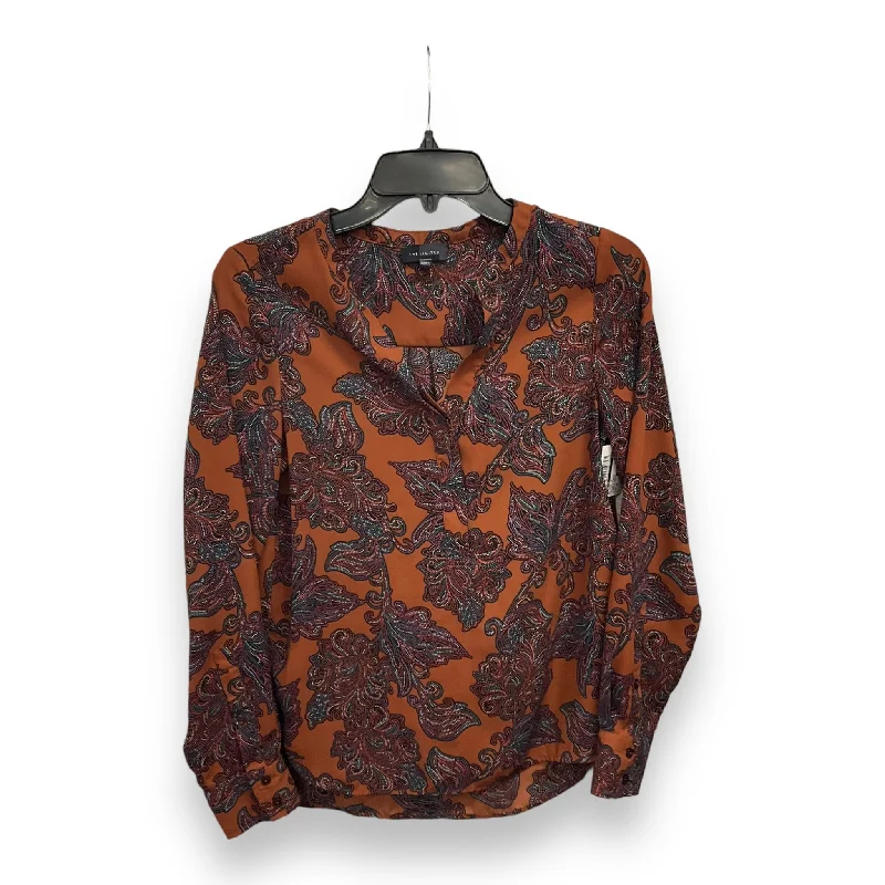 Mega Deal Blouse Long Sleeve By Limited In Brown & Purple, Size: Xs