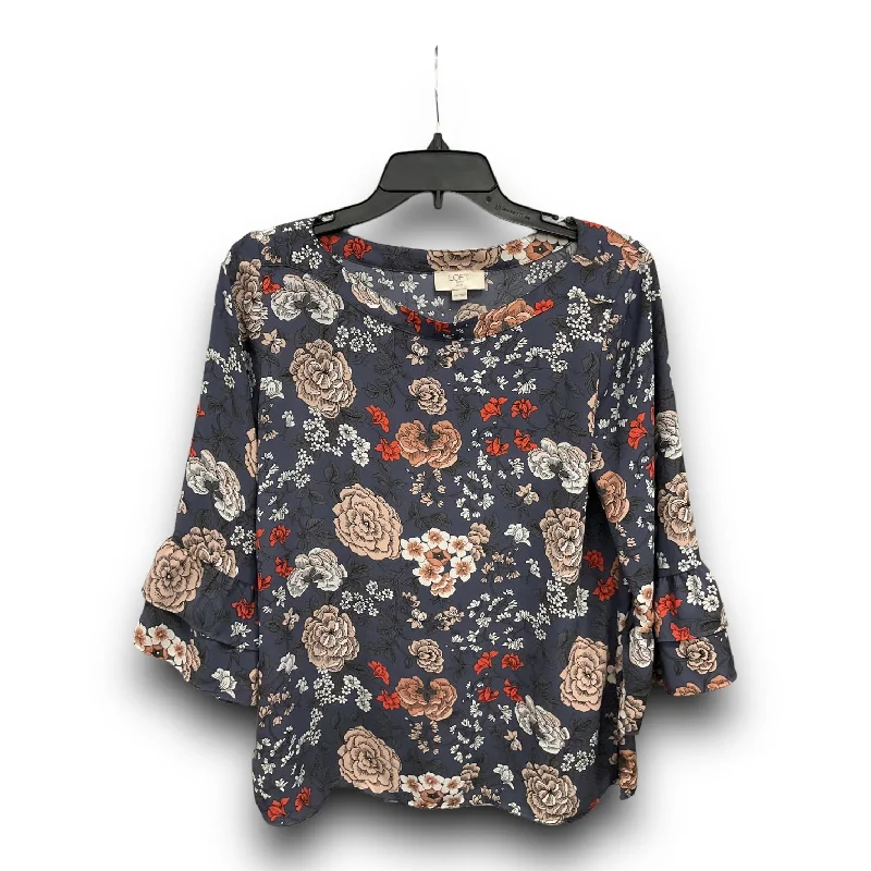 Deal of the Week Blouse Long Sleeve By Loft In Floral Print, Size: M