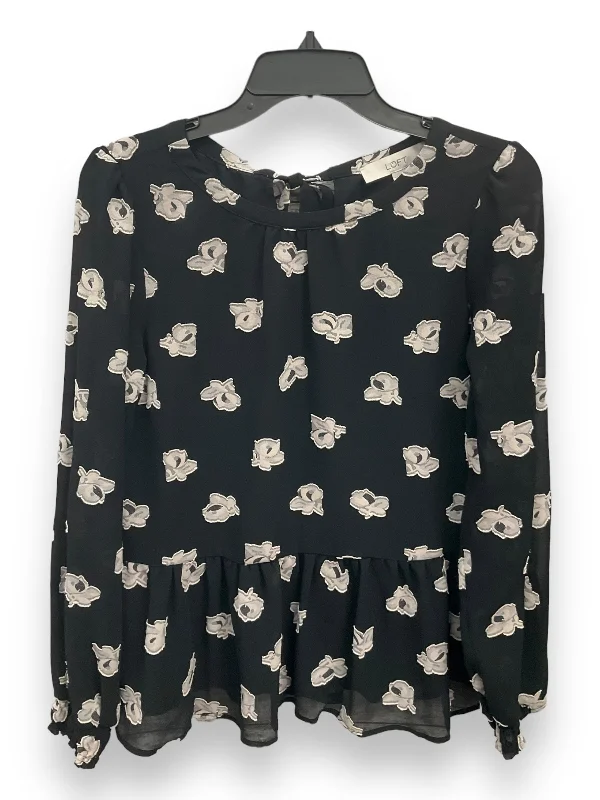 Referral Discount Blouse Long Sleeve By Loft In Floral Print, Size: Xs