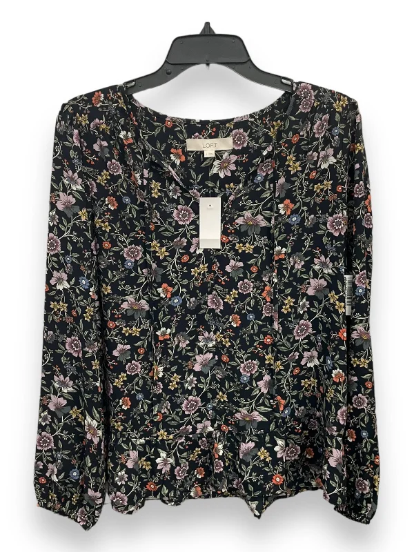 Overstock Sale Blouse Long Sleeve By Loft In Multi-colored, Size: S
