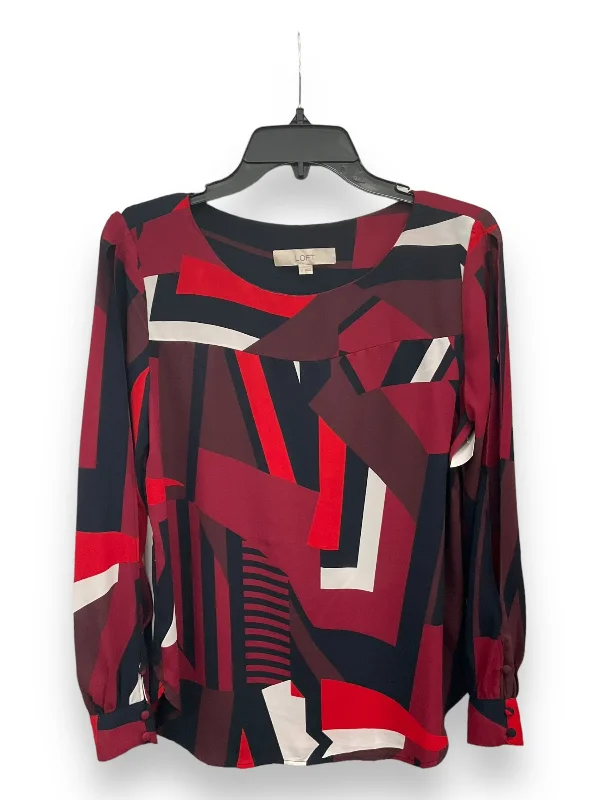 Special Savings Blouse Long Sleeve By Loft In Multi-colored, Size: S