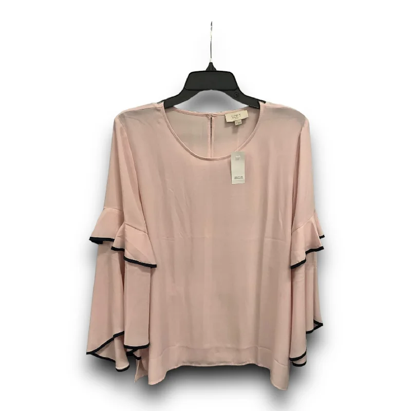 Act Now Blouse Long Sleeve By Loft In Pink, Size: M