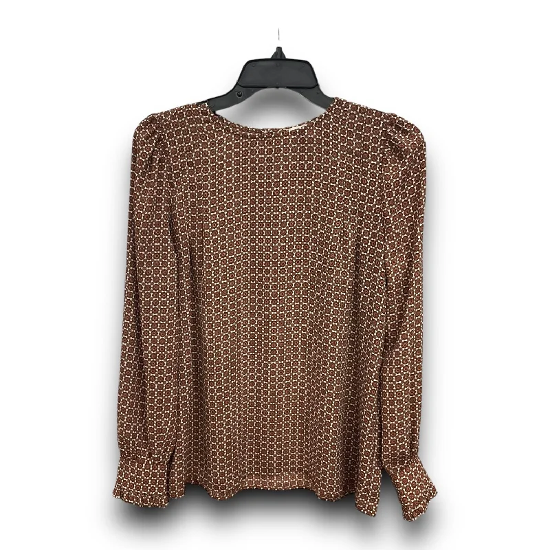 Shop and Save Blouse Long Sleeve By Loft In Pink, Size: Xs