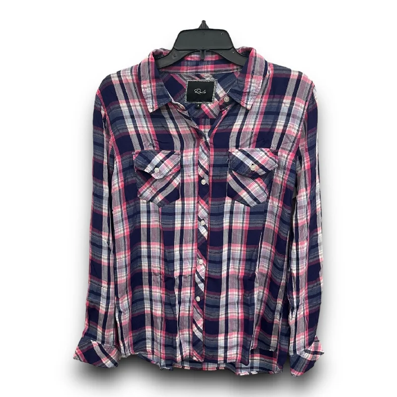 Discount Mania Blouse Long Sleeve By Rails In Multi-colored, Size: S