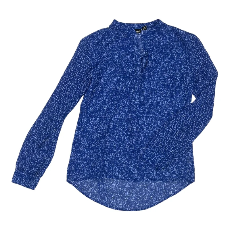 Flash Sale Blouse Ls By Ana In Blue, Size:Xs
