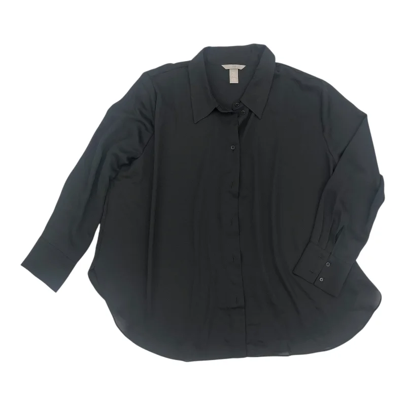 Blouse Ls By H&M In Black, Size:Xxl