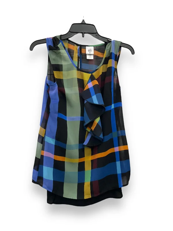 Can't Miss Blouse Sleeveless By Cabi In Multi-colored, Size: Xs