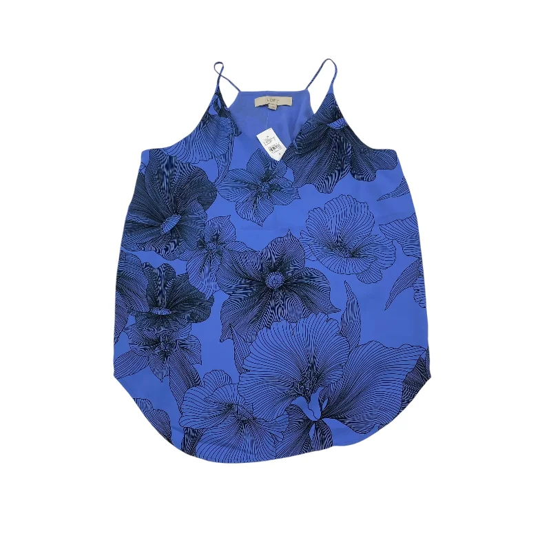 Take Advantage BLOUSE SLEEVELESS by LOFT In BLUE, Size: S