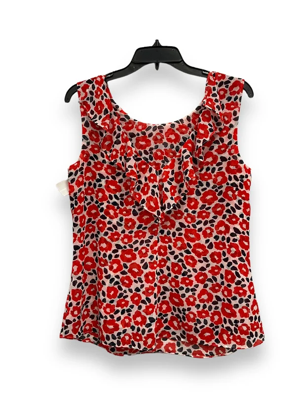 Take Advantage Blue Red & White Blouse Sleeveless Cabi, Size S