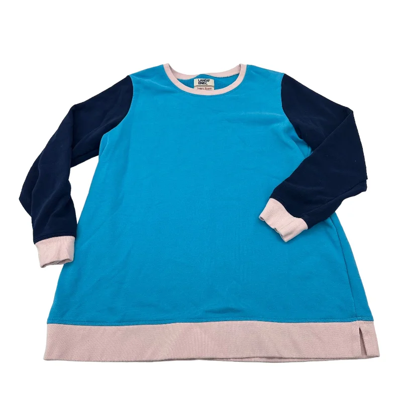 Don’t Miss Out BLUE SWEATSHIRT CREWNECK by LANDS END Size:L