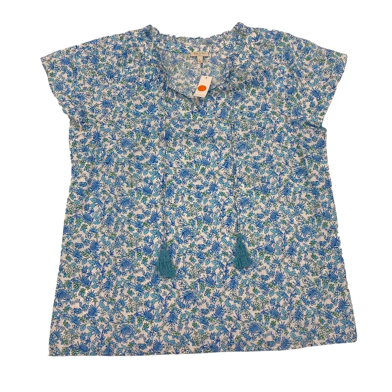 Buy More, Save More BLUE TALBOTS TOP SS, Size L