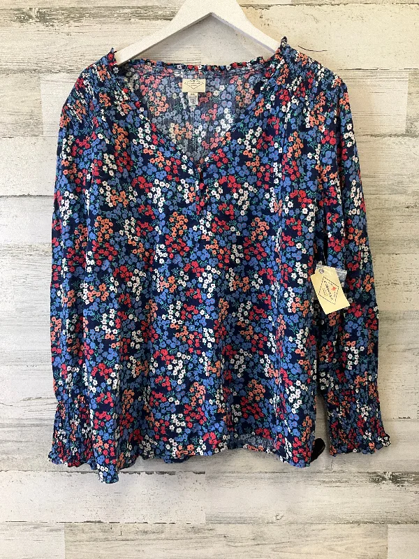 Deep Discounts Blue Top Long Sleeve St Johns Bay, Size 2x