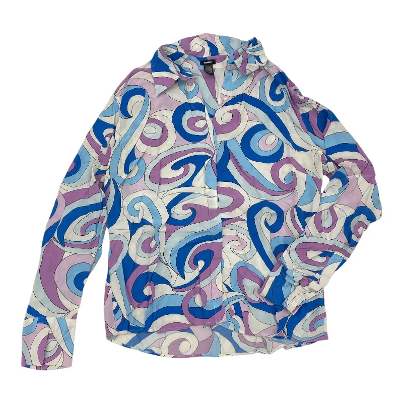 Fantastic Deals BLUE TOP LS by EXPRESS Size:L