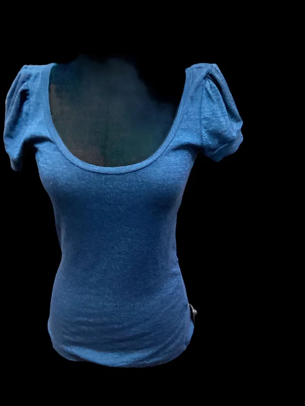 Deal Alert Blue Top Short Sleeve Michael Stars, Size S