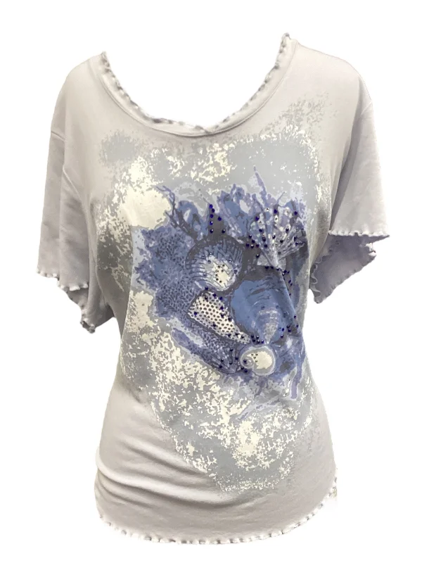 Extra Discounts Blue Top Short Sleeve Requirements, Size 2x