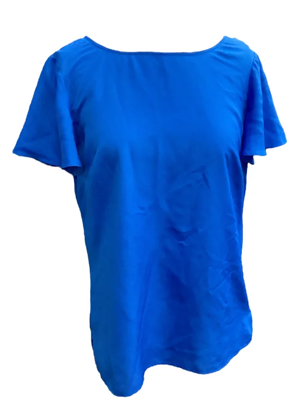Act Now Blue Top Short Sleeve Talbots, Size M