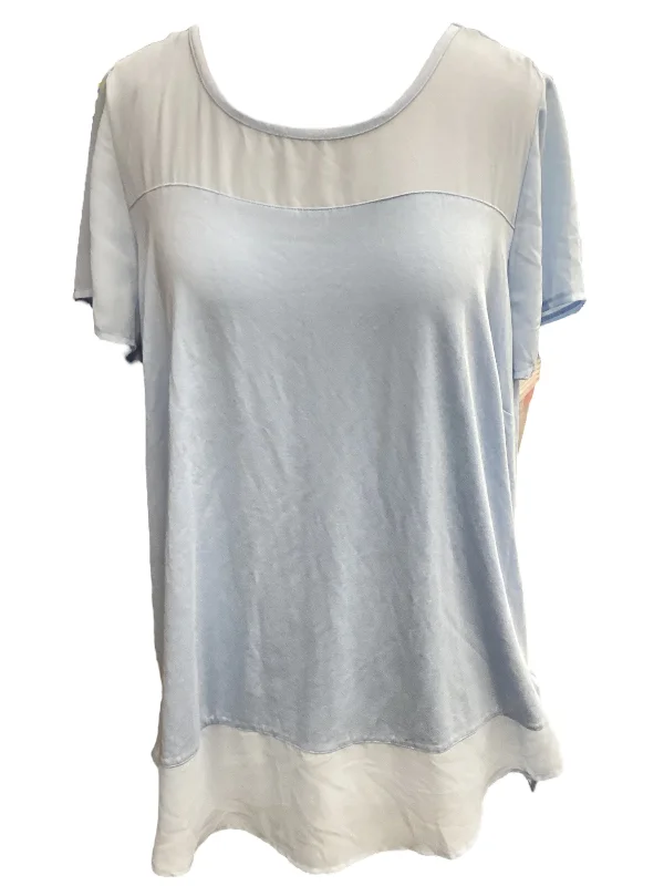 Referral Discount Blue Top Short Sleeve Vince Camuto, Size 1x