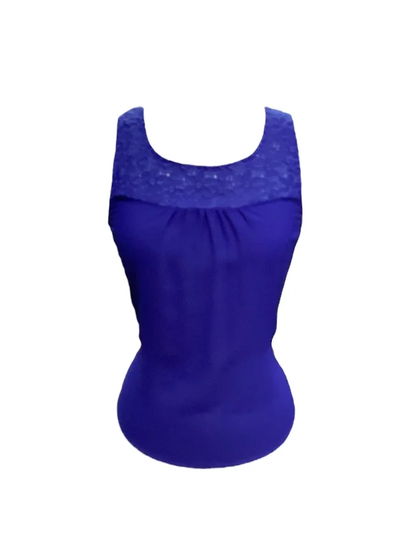 Discount Deals Blue Top Sleeveless Basic Mine, Size S