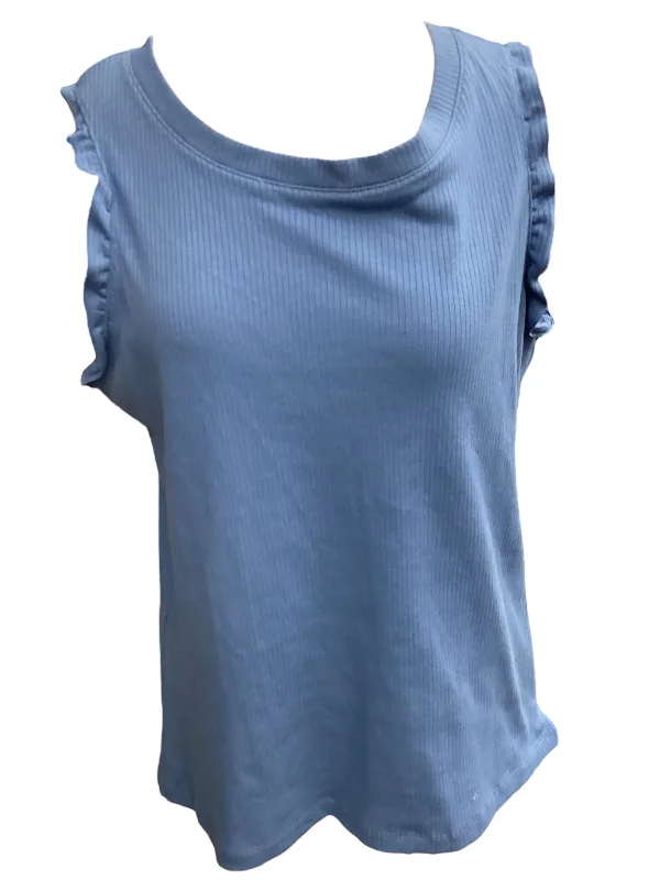 Special Promotion Blue Top Sleeveless Crown And Ivy, Size Xl