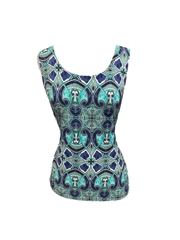 Members Only Blue Top Sleeveless Easywear By Chicos, Size M