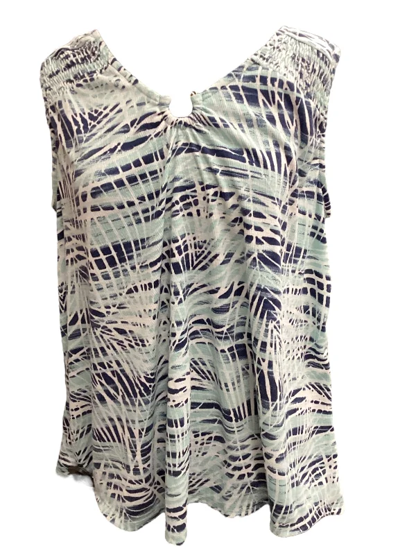 Fantastic Offers Blue Top Sleeveless French Laundry, Size 1x