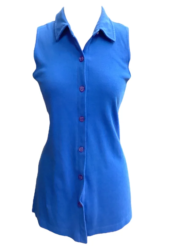 Price Drop Blue Top Sleeveless Karen Scott, Size S