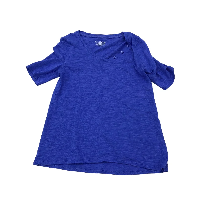 Deal Alert BLUE TOP SS by CHICOS Size:XS