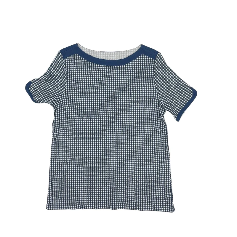 Act Fast BLUE & WHITE CHICOS TOP SS, Size L