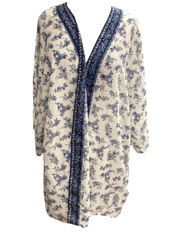 Closeout Blue & White Swimwear Cover-up Japna, Size M