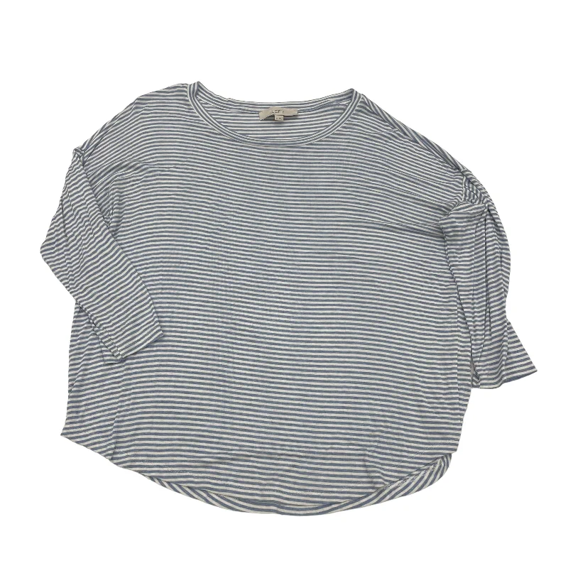 Buy More, Save More BLUE & WHITE TOP 3/4 SLEEVE by LOFT Size:M