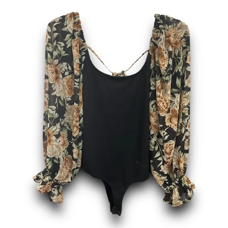Overstock Bodysuit By Ee Some In Black, Size: S