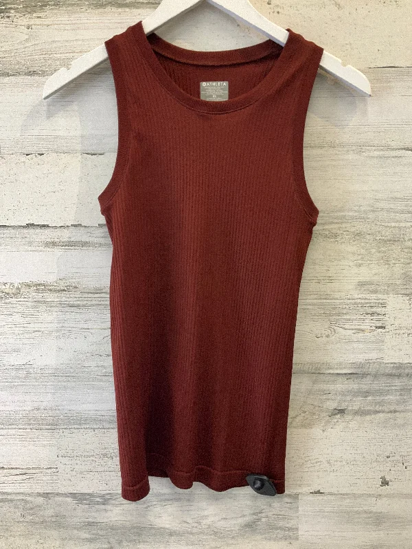 Don’t Miss Out Brown Athletic Tank Top Athleta, Size Xs