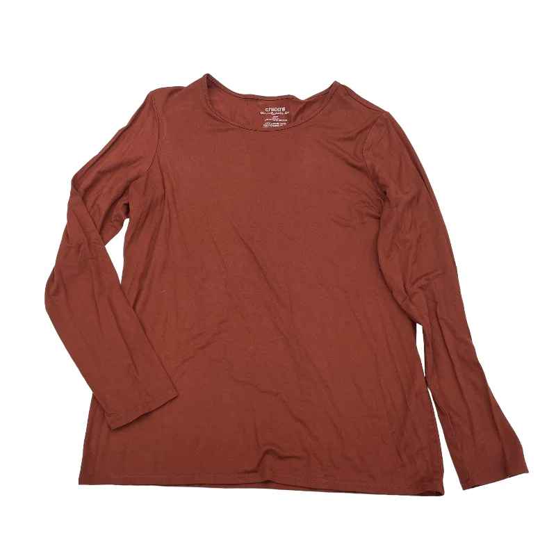 Can't Miss BROWN TOP LS BASIC by CHICOS Size:M