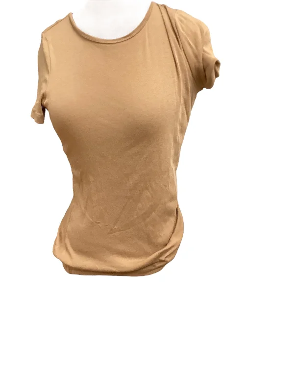 Price Meltdown Brown Top Short Sleeve Talbots, Size Petite