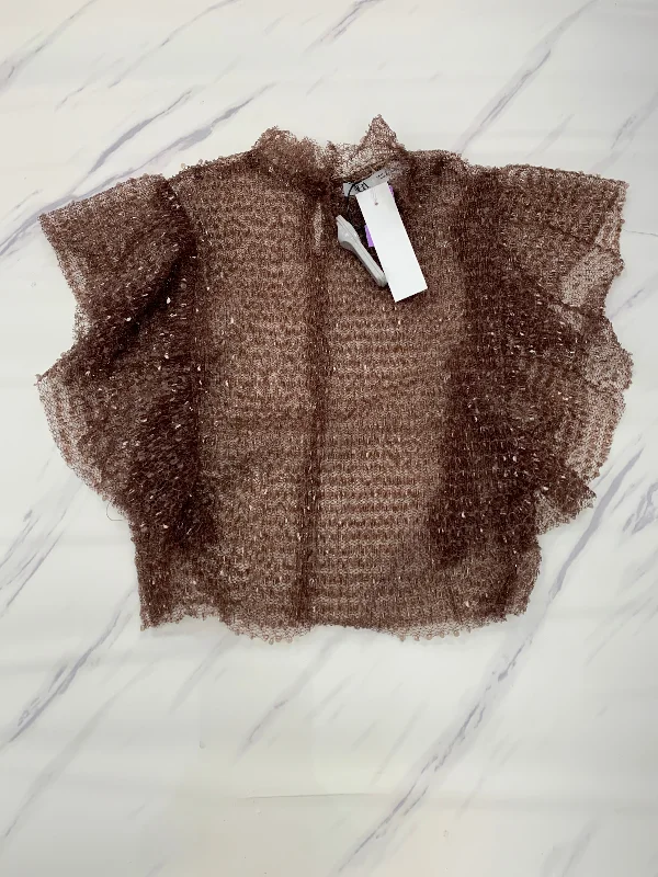 Instant Discount Brown Top Short Sleeve Zara, Size M
