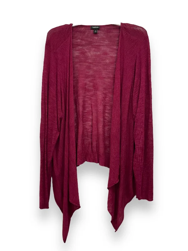 Price Break Cardigan By Torrid In Purple, Size: 3x