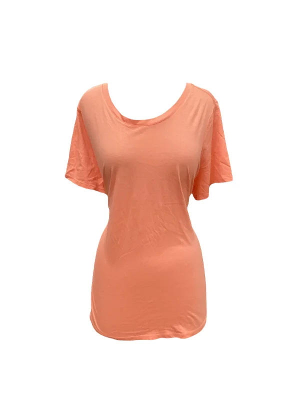 Deep Discounts Coral Top Short Sleeve Logo, Size 1x