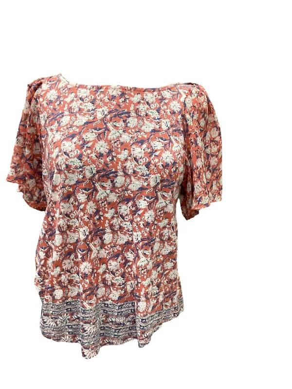 Deal Frenzy Coral Top Short Sleeve Lucky Brand, Size S