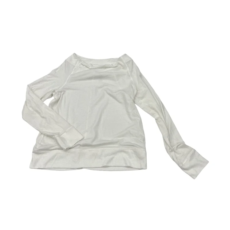 Deep Discounts CREAM ATHLETIC TOP LS CREWNECK by APANA Size:M