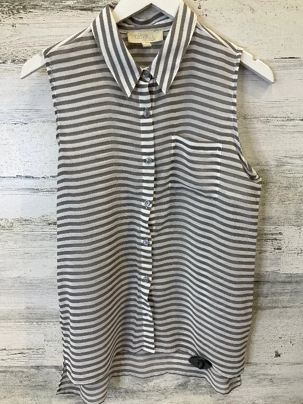 Low Prices Cream & Grey Top Sleeveless Olive And Oak, Size S