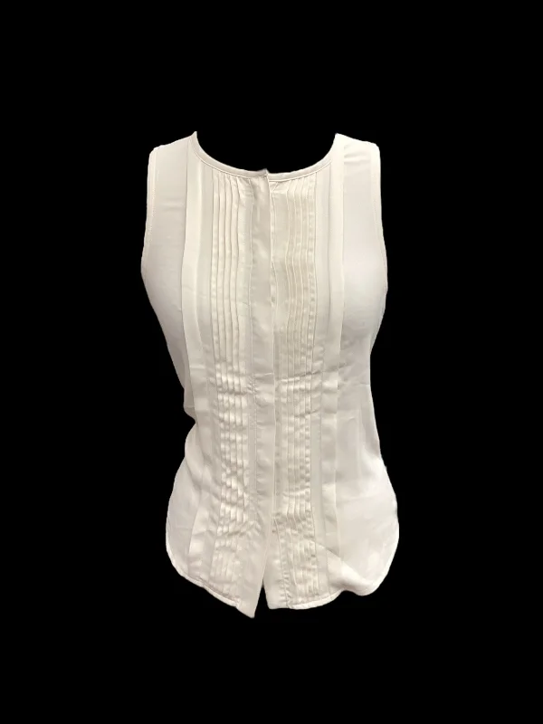Bargain Blast Cream Tank Top Ann Taylor, Size Xxs