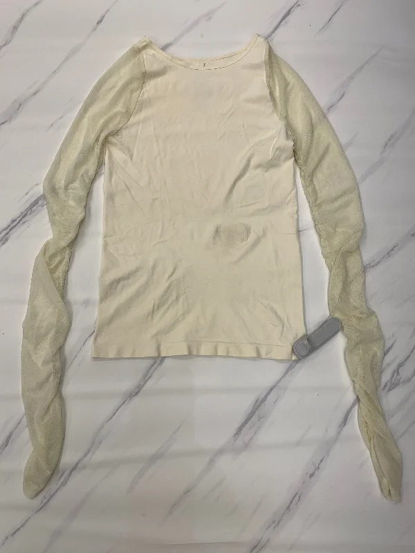 Best Deals Cream Top Long Sleeve Free People, Size M