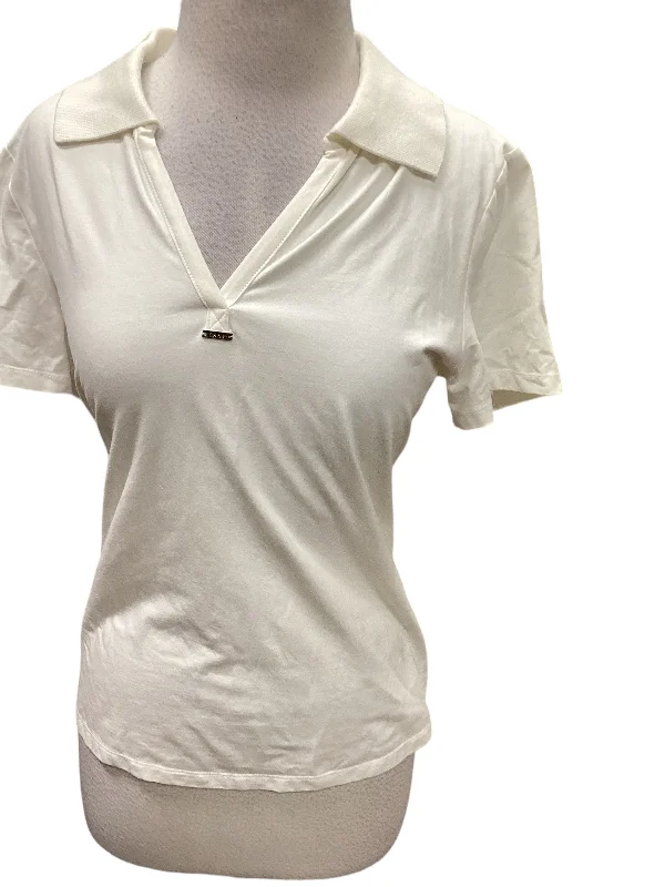 Sale Event Cream Top Short Sleeve Dkny, Size L