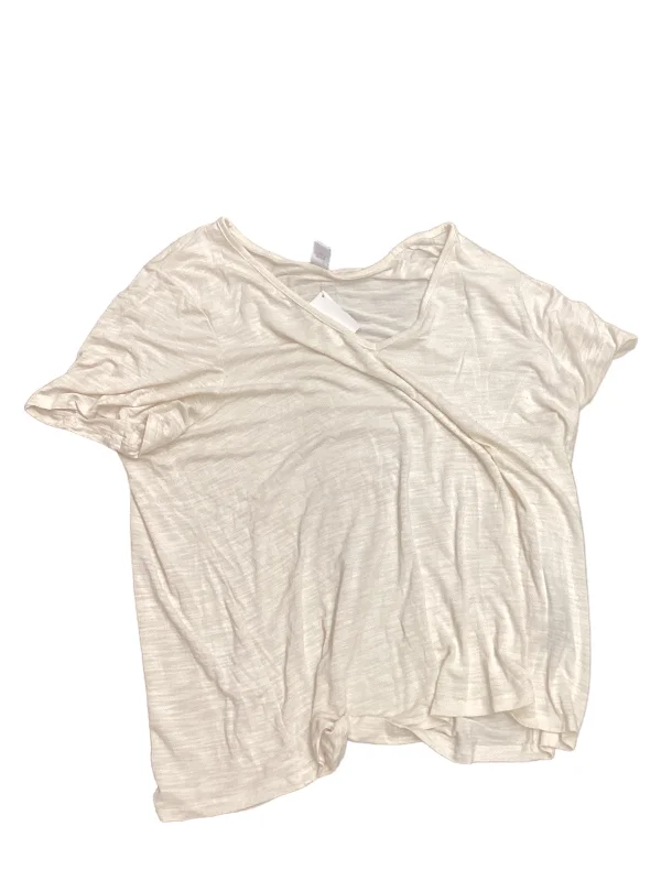 Quick Sale Cream Top Short Sleeve Old Navy, Size Xl