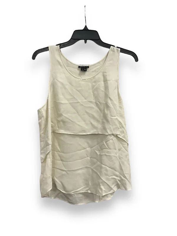 Super Bargain Cream Top Sleeveless Theory, Size L