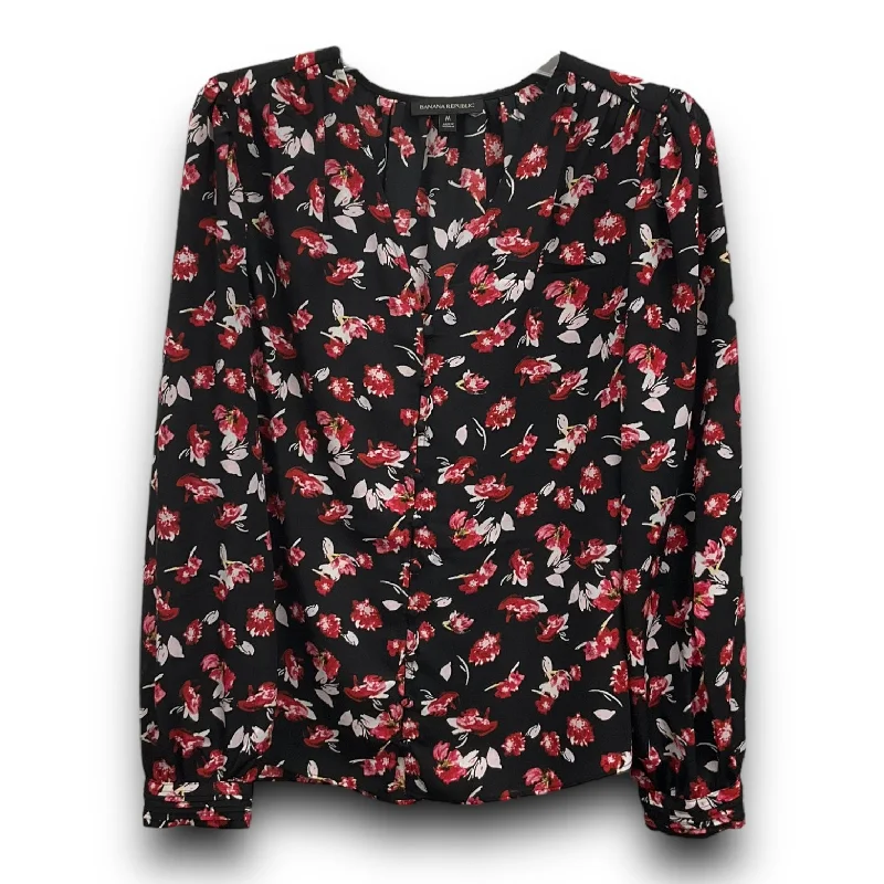 Deal of the Week Floral Print Blouse Long Sleeve Banana Republic, Size M