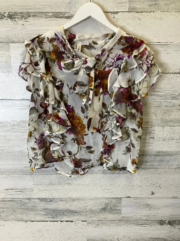 Hurry In Floral Print Top Sleeveless Anthropologie, Size S